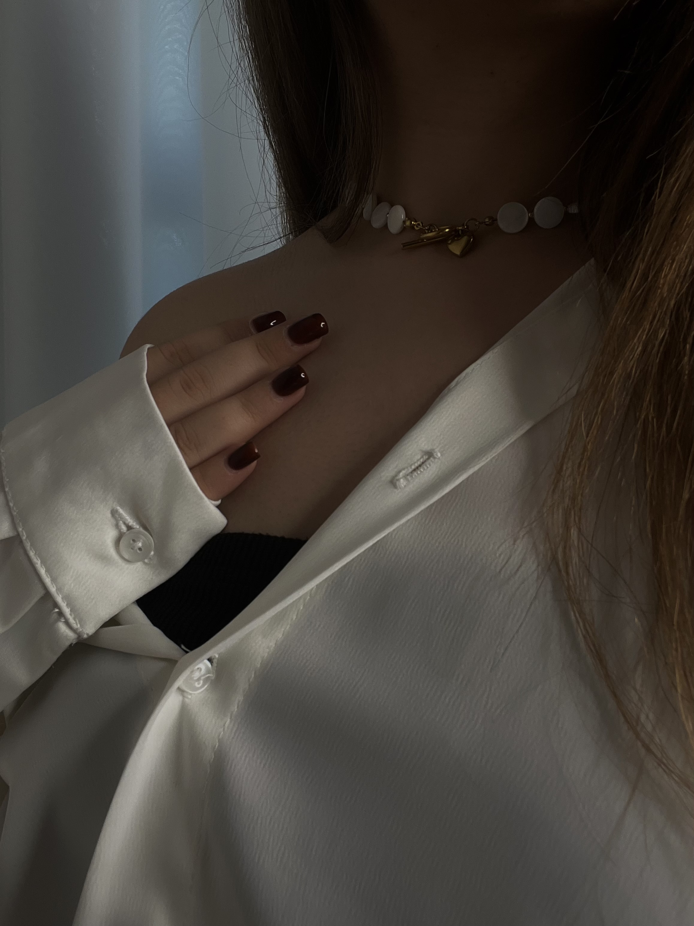 گردنبند مروارید قلبی